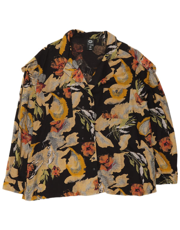 C&A Damen-Hemdbluse EU 48 2XL Mehrfarbige florale Viskose