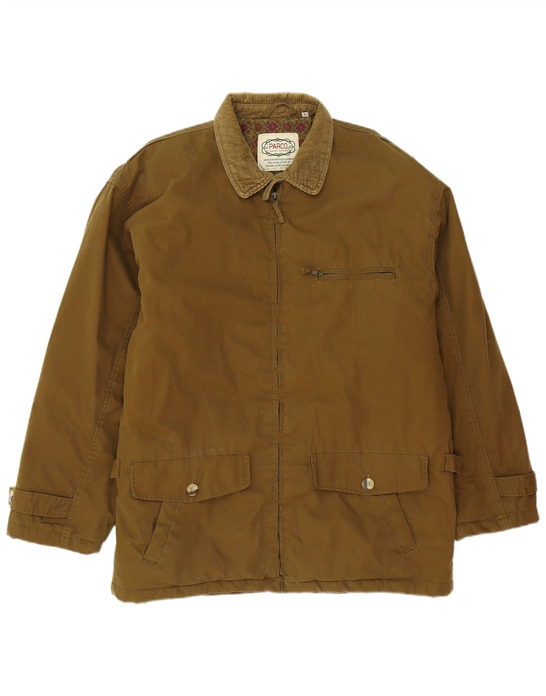 Vintage Herren Utility Jacke UK 40 Große braune Baumwolle