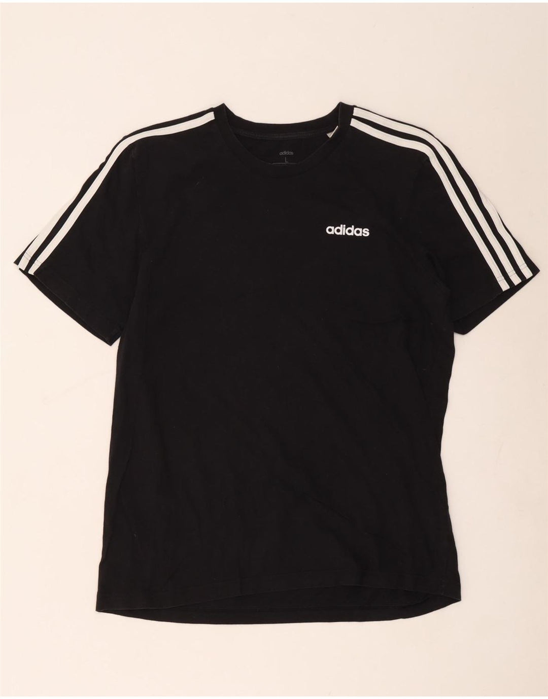 Adidas Herren T-Shirt Top Large Schwarz Baumwolle
