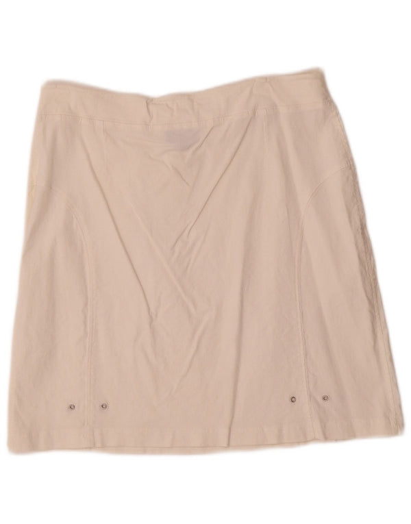 Vintage Damen Minirock XL W36 Off White