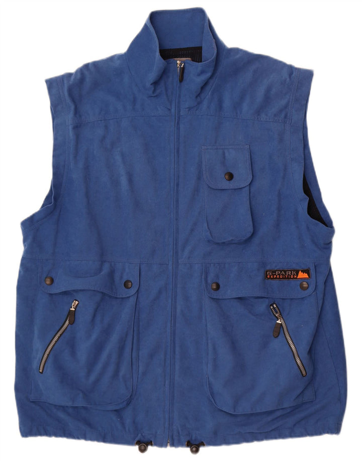 Greenstone Park Herren Utility Gilet UK 42 XL Blau