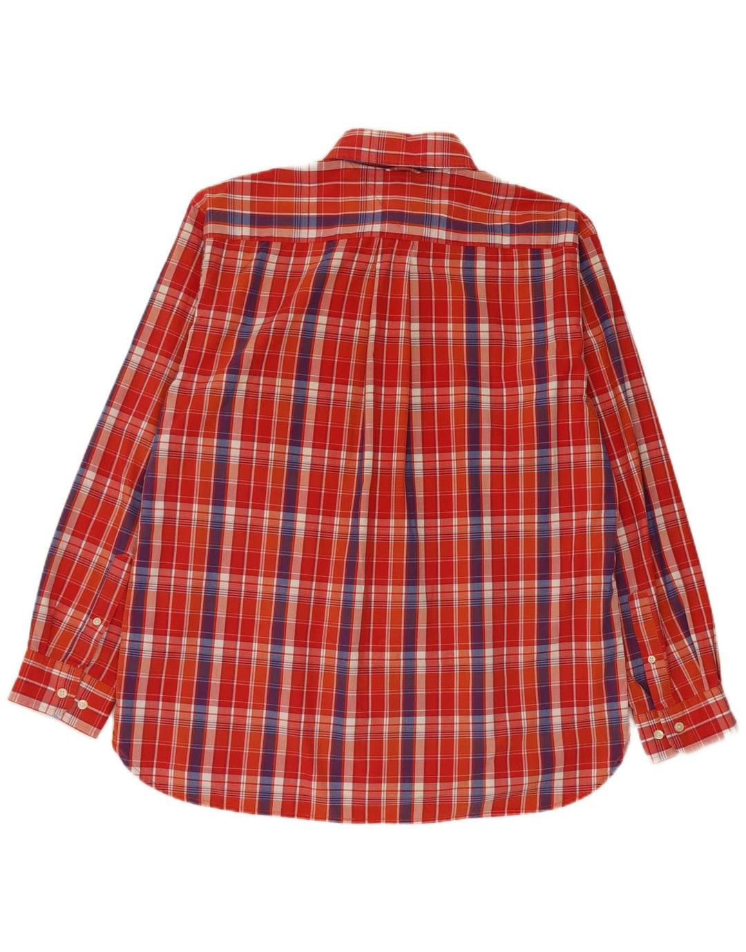 Tommy Hilfiger Herrenhemd, groß, orange kariert, Baumwolle