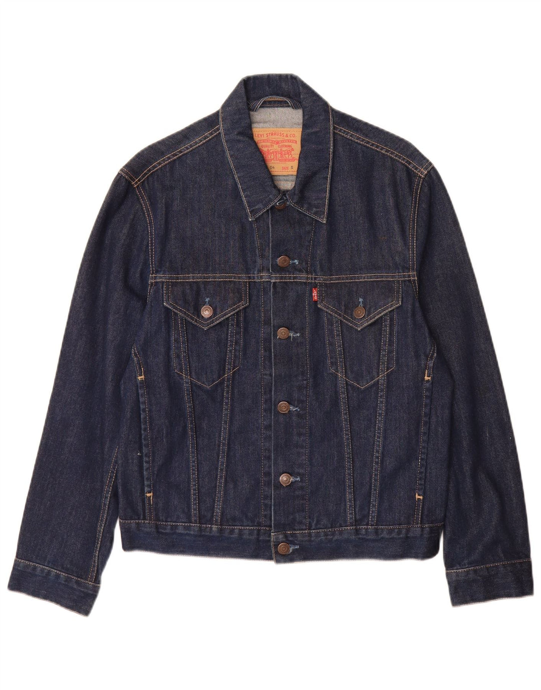 Levi's Herren Jeansjacke UK 36 Small Marineblaue Baumwolle