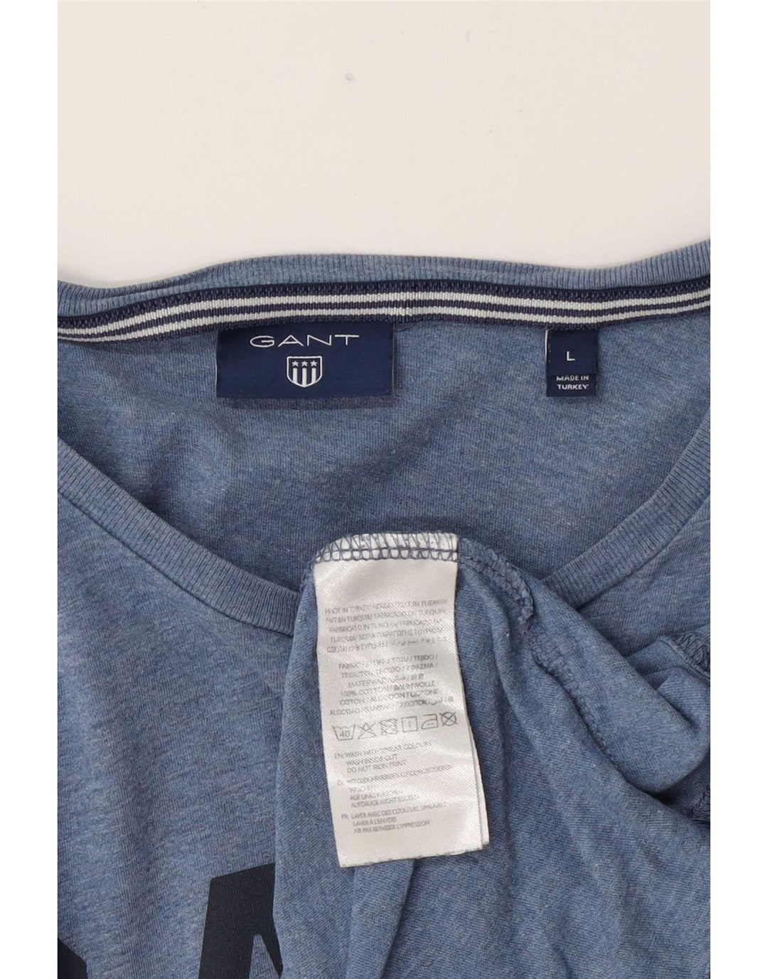 Gant Herren-T-Shirt mit Grafik, groß, aus blauer Baumwolle
