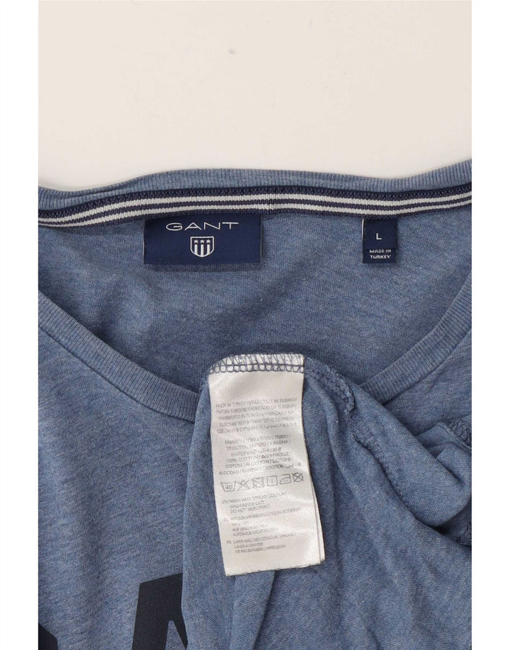 Gant Herren-T-Shirt mit Grafik, groß, aus blauer Baumwolle