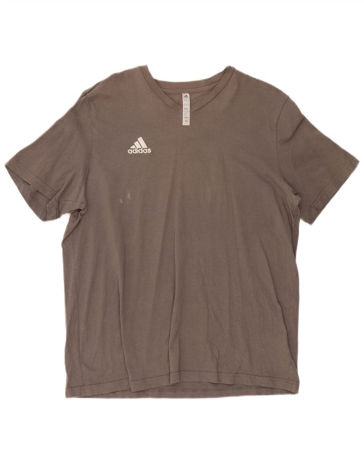 Adidas Herren T-Shirt Top XL Grau Baumwolle