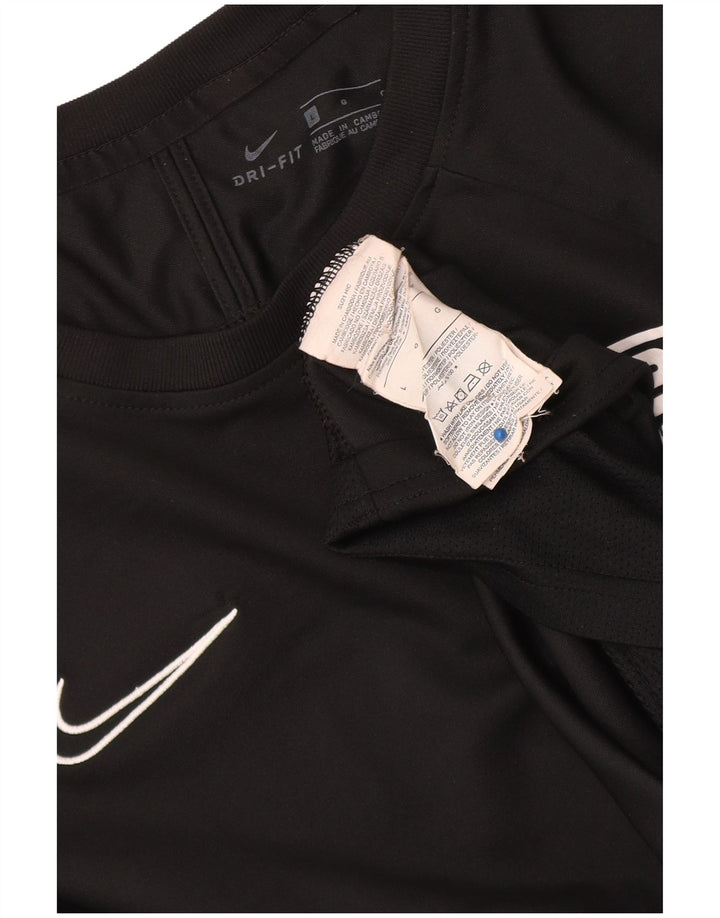 Nike Herren Dri Fit Grafik-T-Shirt-Oberteil, großes, schwarzes Farbblock-Polyester
