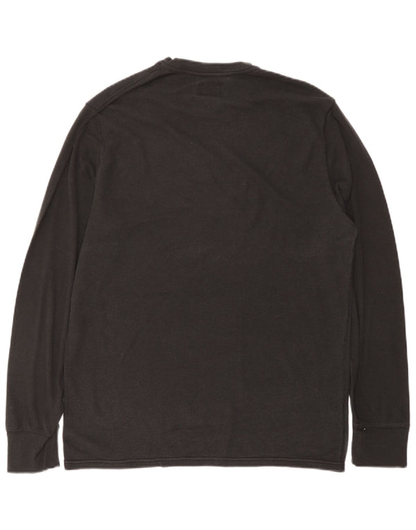 Ralph Lauren Mens Top Long Sleeve Large Black Cotton