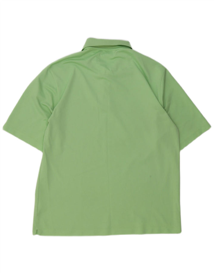 Nike Herren Poloshirt UK 42/44 Large Grün Polyester