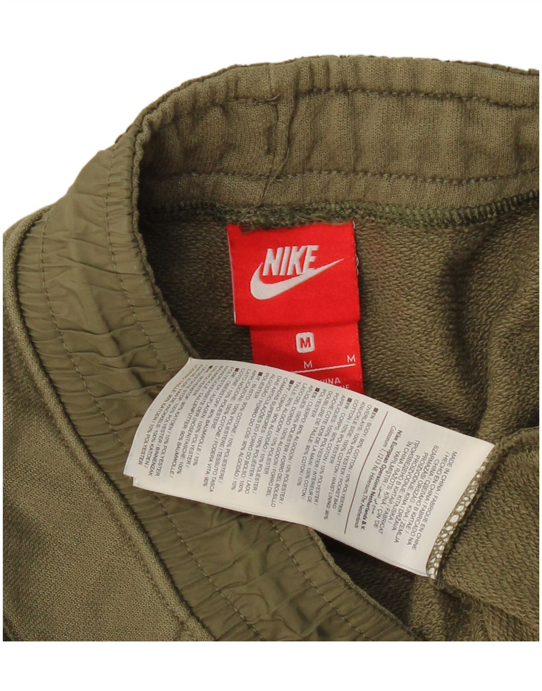 NIKE Herren-Sportshorts mit Grafik, mittlere Khaki-Baumwolle