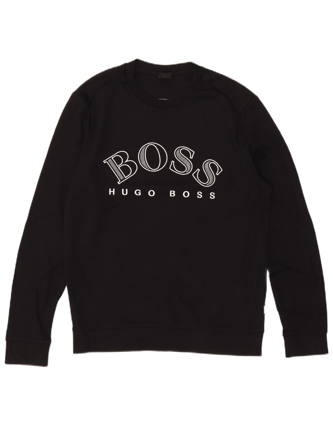 Hugo Boss Herren-Sweatshirt mit Grafik, groß, aus schwarzer Baumwolle