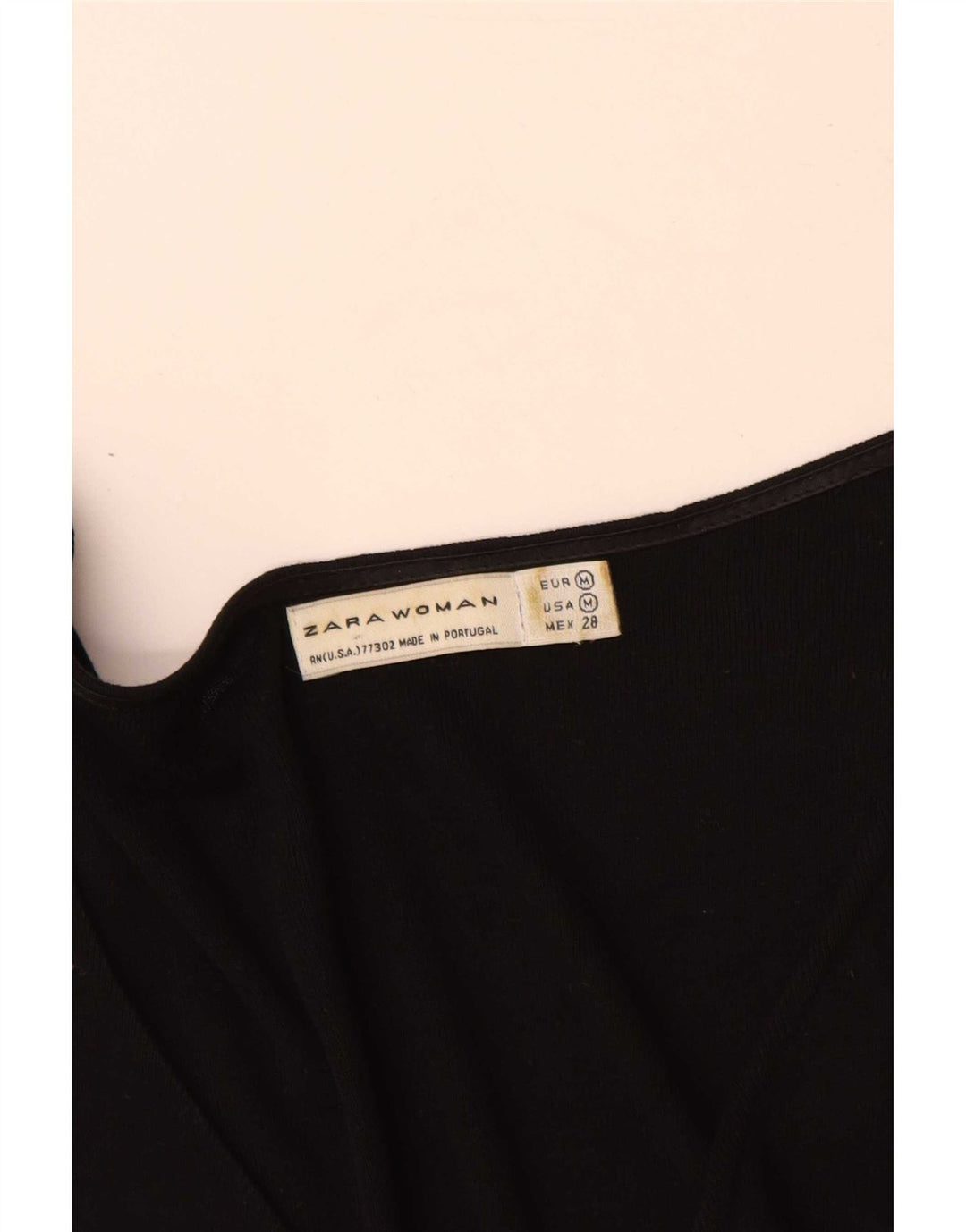 Zara Damen-Blusenoberteil UK 12 Medium Black Colourblock Lyocell