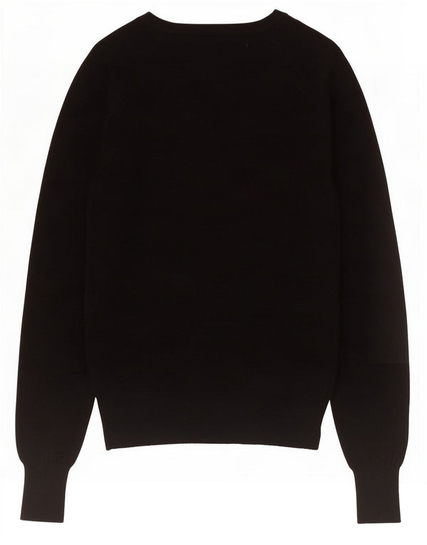 Zara Damen-Pullover mit V-Ausschnitt, Größe S, Größe S, Schwarz, Baumwolle