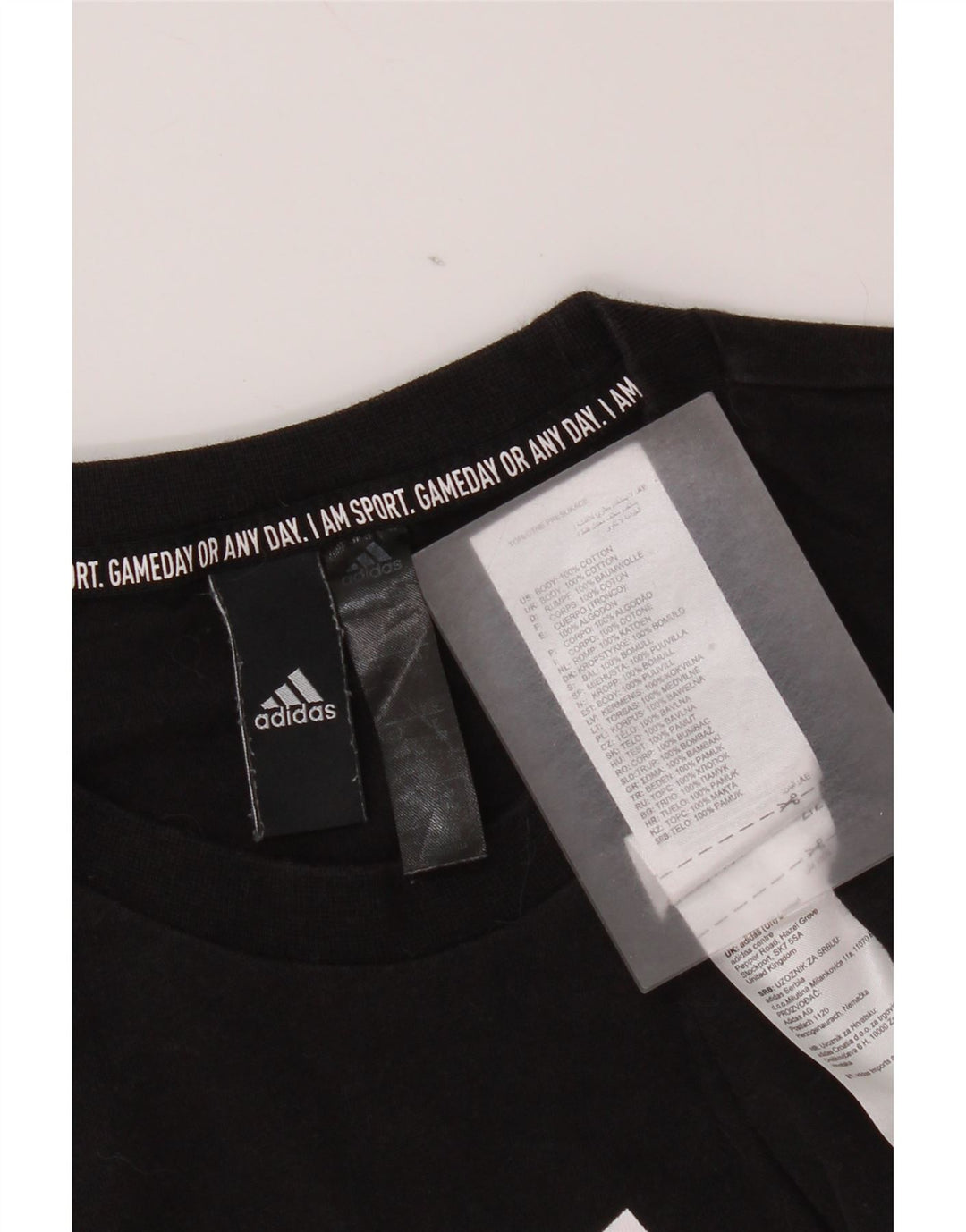 Adidas Herren Grafik T-Shirt Top Small Schwarz Baumwolle