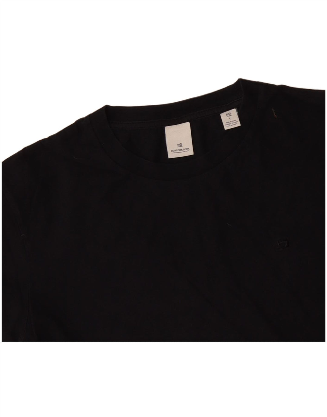 SCOTCH & SODA Herren T-Shirt Top Large Schwarz Baumwolle