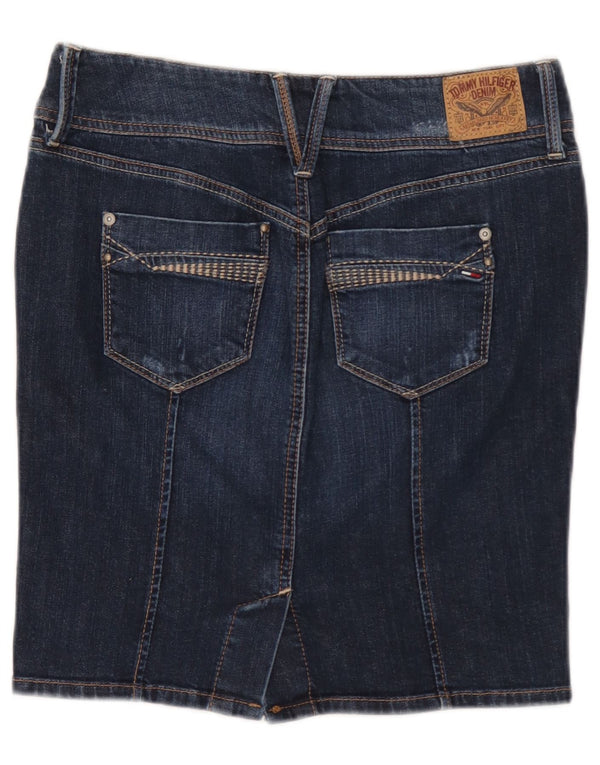 Tommy Hilfiger Damen-Jeansrock, Größe S, W27, Blau, Baumwolle