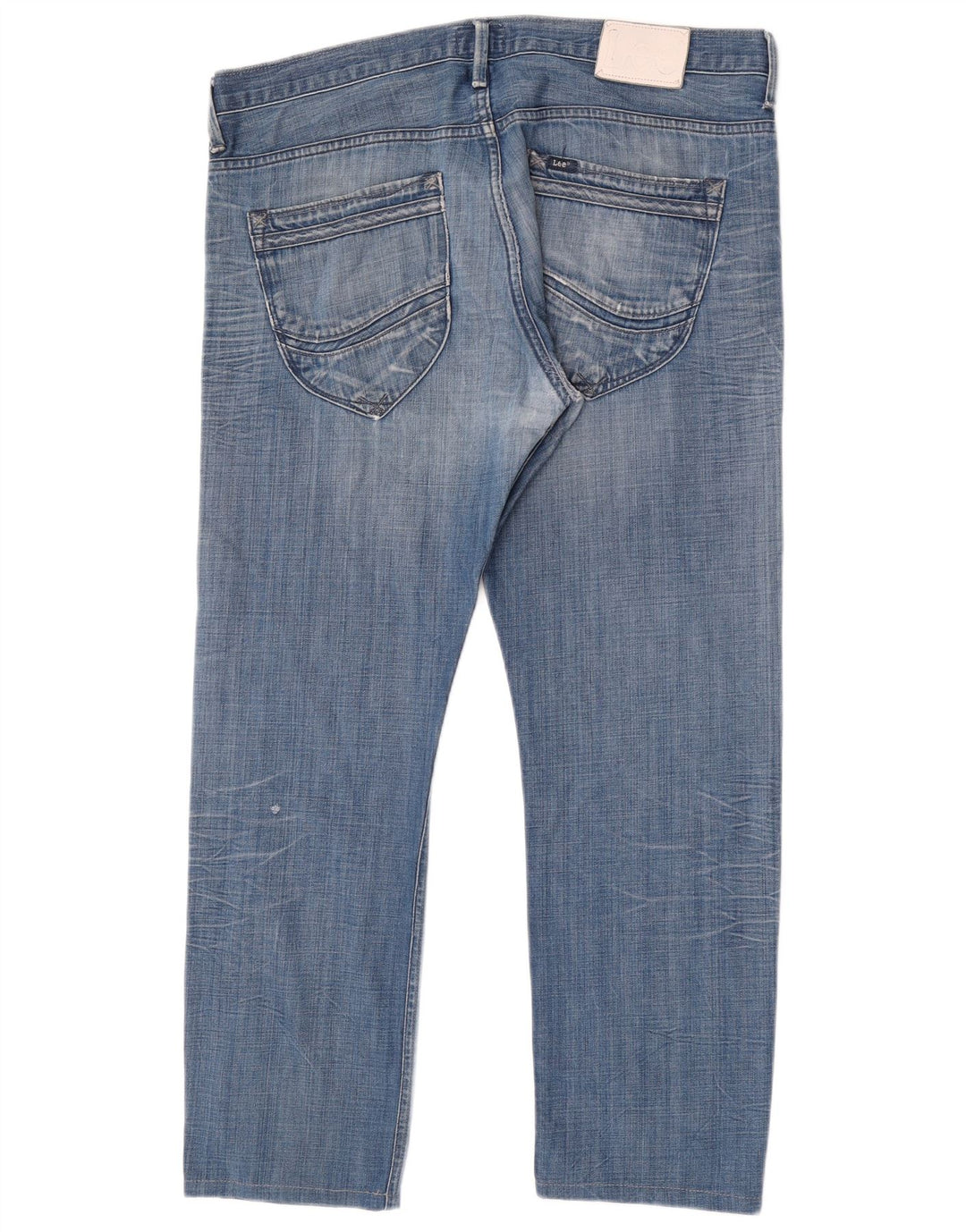 Lee Herren Zed Straight Jeans W38 L30 Blaue Baumwolle