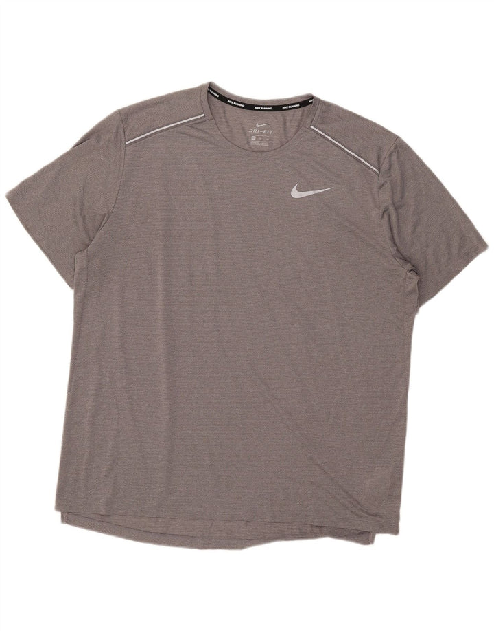 Nike Herren Dri Fit T-Shirt Top XL Grau Polyester