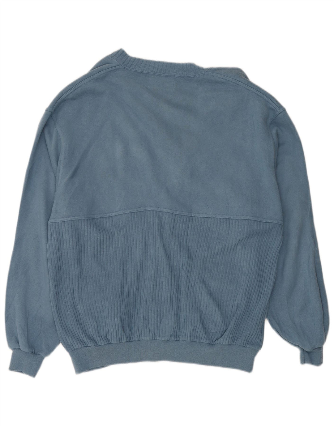 Gymnasium Herren-Strickjacke mit lockerer Passform, mittelblaues Acryl