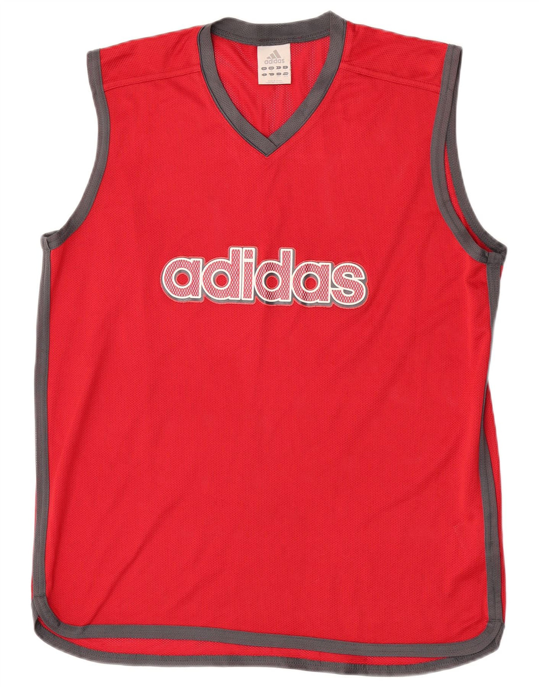 Adidas Herren Graphic Vest Top Großes rotes Polyester