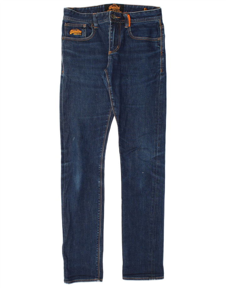 Superdry Herren Slim Jeans W28 L32 Blaue Baumwolle