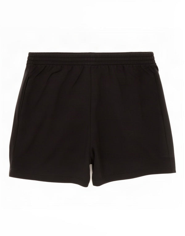 Adidas Damen Sportshorts UK 12 Medium Schwarz Baumwolle