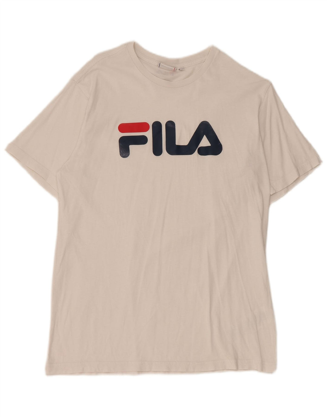 Fila Herren-T-Shirt mit Grafik, Größe S, weiße Baumwolle