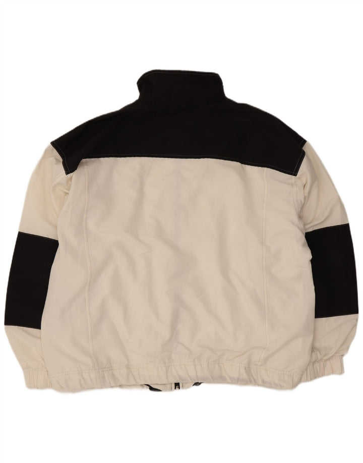 Champion Herren-Trainingsanzug-Top-Jacke, großes weißes Farbblock-Polyester