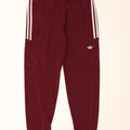 Adidas Herren-Trainingshose, Jogginghose, mittleres Burgunderrot, Polyester