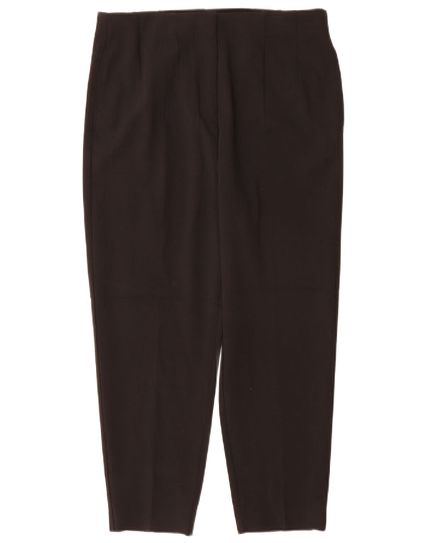 Marks & Spencer Damen-Freizeithose mit hoher Taille, UK 14, Größe L W32 L27, Schwarz