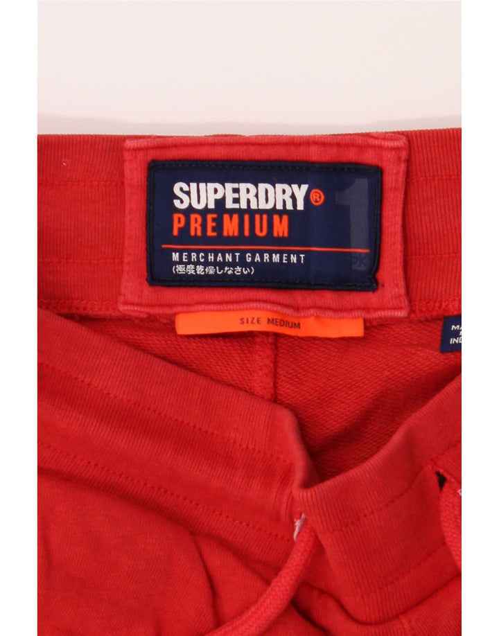 Superdry Herren Sportshorts mittelrote Baumwolle