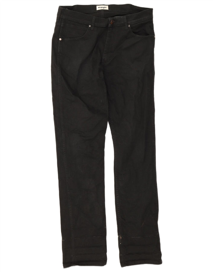 Wrangler Herren Slim Jeans W32 L34 Schwarze Baumwolle