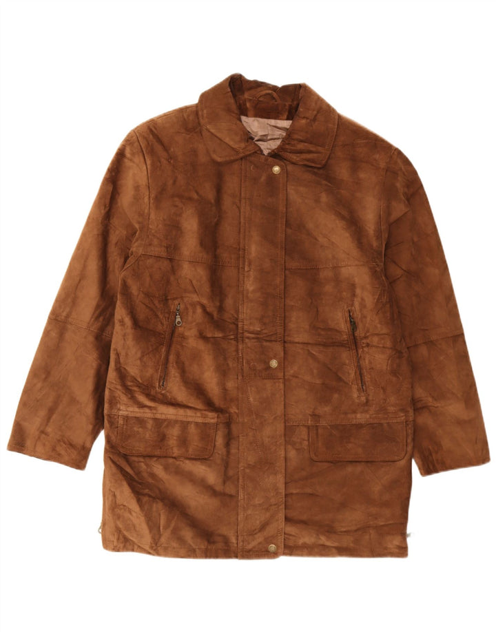 Sauria Damen Wildledermantel EU 44 XL Braunes Leder