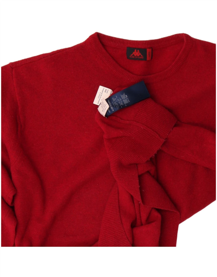 Robe Di Kappa Herren-Pullover mit Rundhalsausschnitt, große rote Wolle