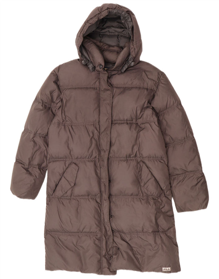 Fila Damen Kapuzenmantel IT 44 Mittelgraues Nylon