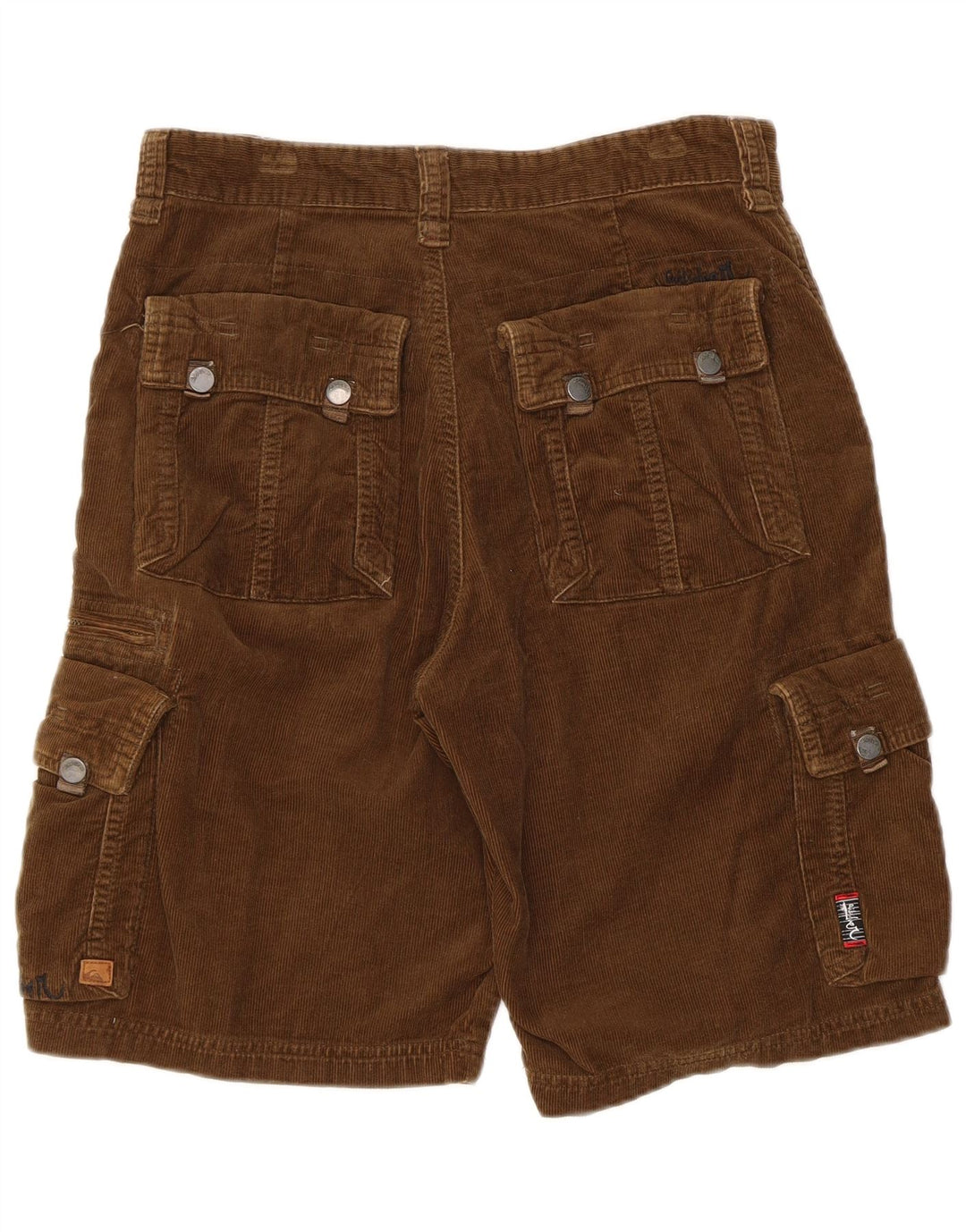QUIKSILVER Herren Cord-Cargoshorts XS W30 Braune Baumwolle