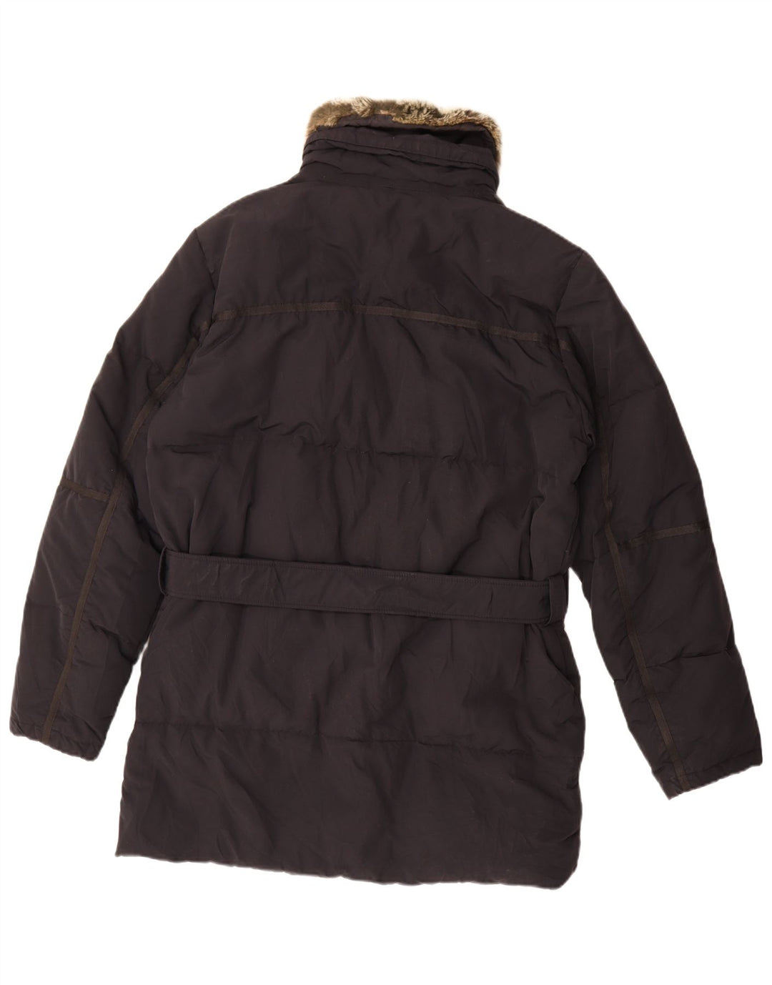 Canadiens Herren gepolsterter Mantel UK 38 Mittelschwarze Baumwolle