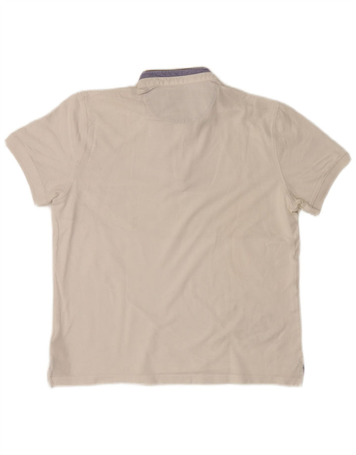 Massimo Dutti Herren-Poloshirt aus mittelweißer Baumwolle