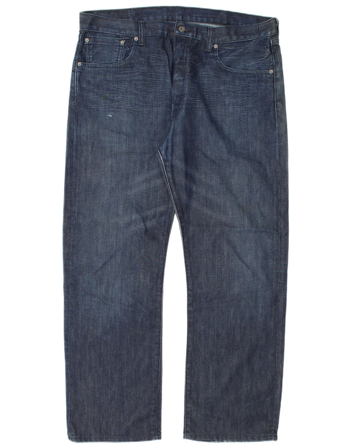 Levi's Herren 501 Straight Jeans W38 L30 Marineblaue Baumwolle
