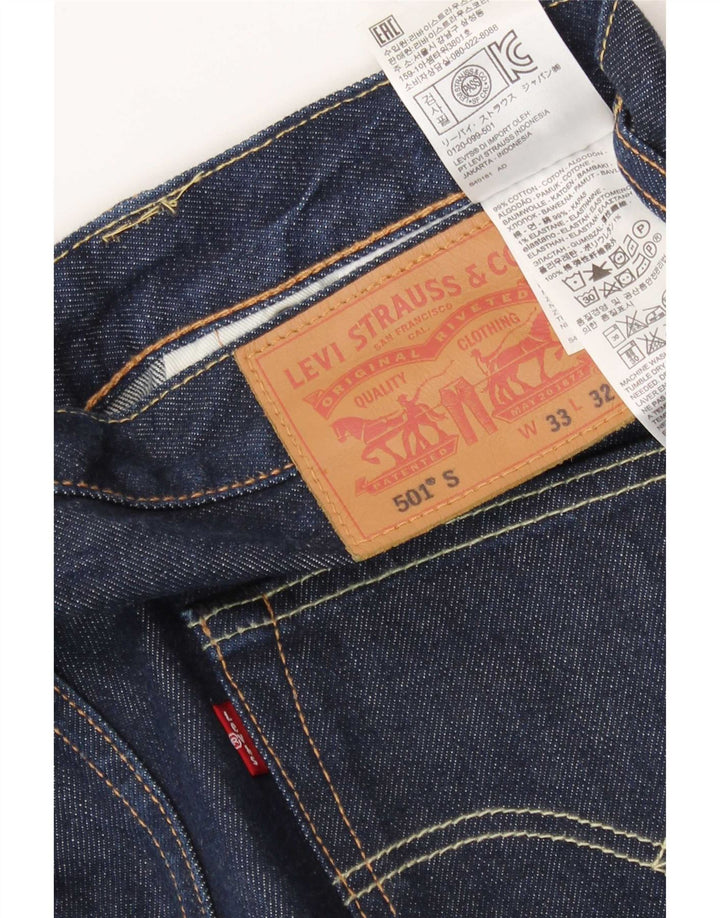 Levi's Herren 501 Straight Jeans W33 L27 Blaue Baumwolle