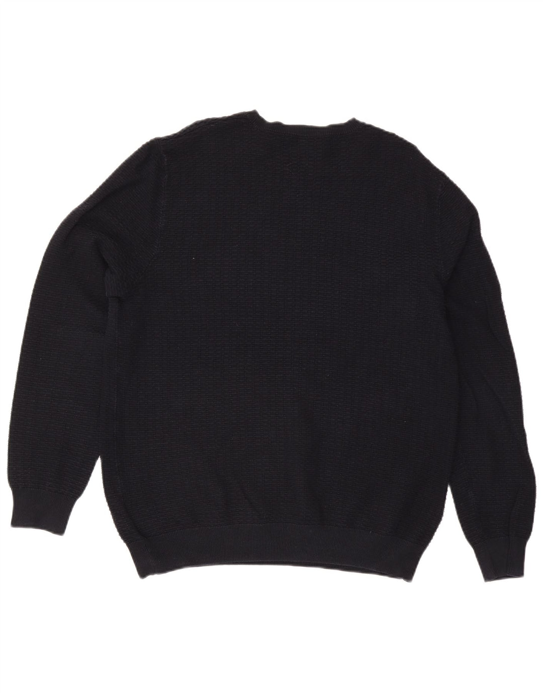 Cos Herren-Pullover mit Rundhalsausschnitt, XL, marineblaue Baumwolle