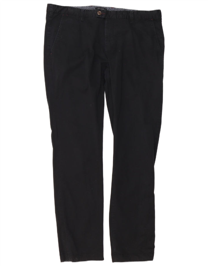 Ted Baker Slim-Anzughose für Herren, W38, L34, schwarze Baumwolle