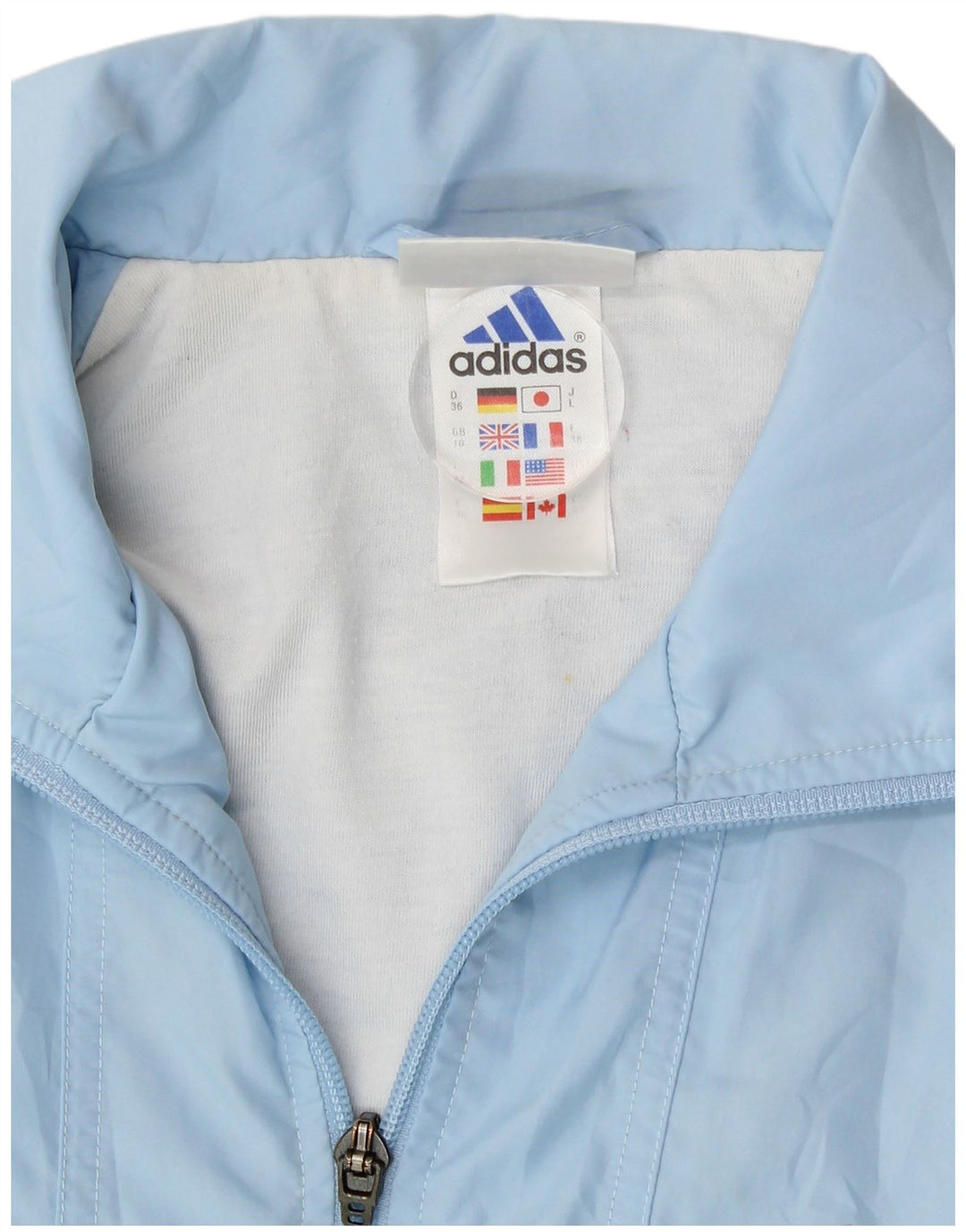 Adidas Damen Regenjacke UK 10 Small Blau Polyester
