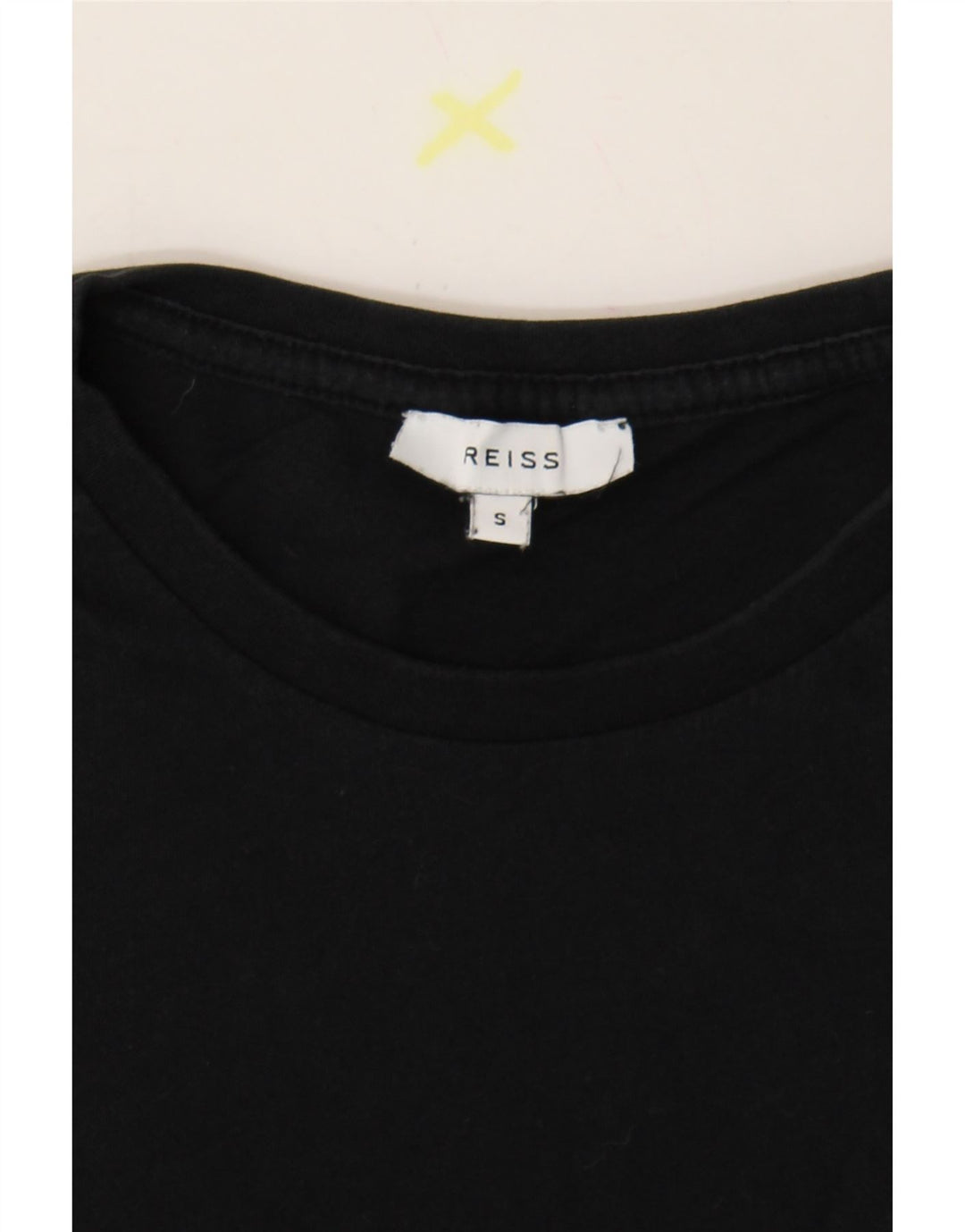 REISS Herren T-Shirt Top Small Schwarz Baumwolle