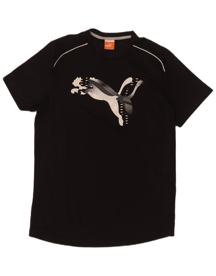 Puma Herren-T-Shirt mit Grafik, groß, aus schwarzem Polyester
