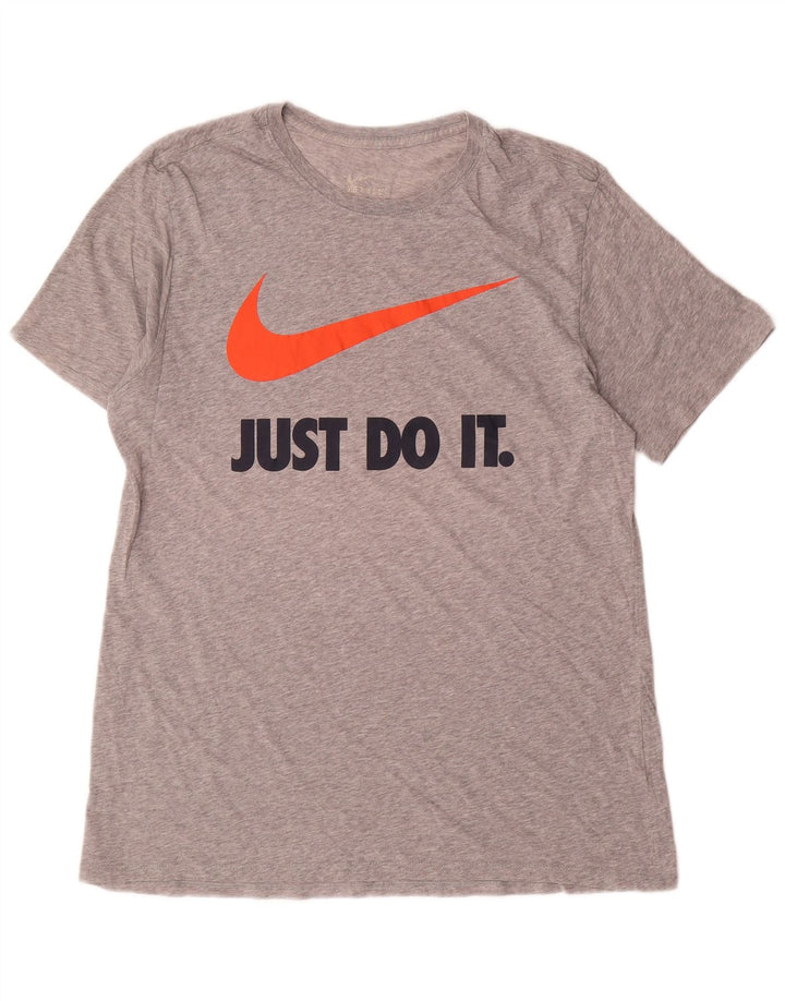 Nike Herren-T-Shirt mit Grafik, groß, grau gefleckt