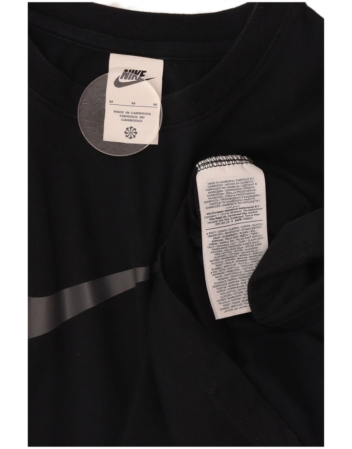 Nike Herren-T-Shirt mit Grafik, mittelgroß, schwarze Baumwolle