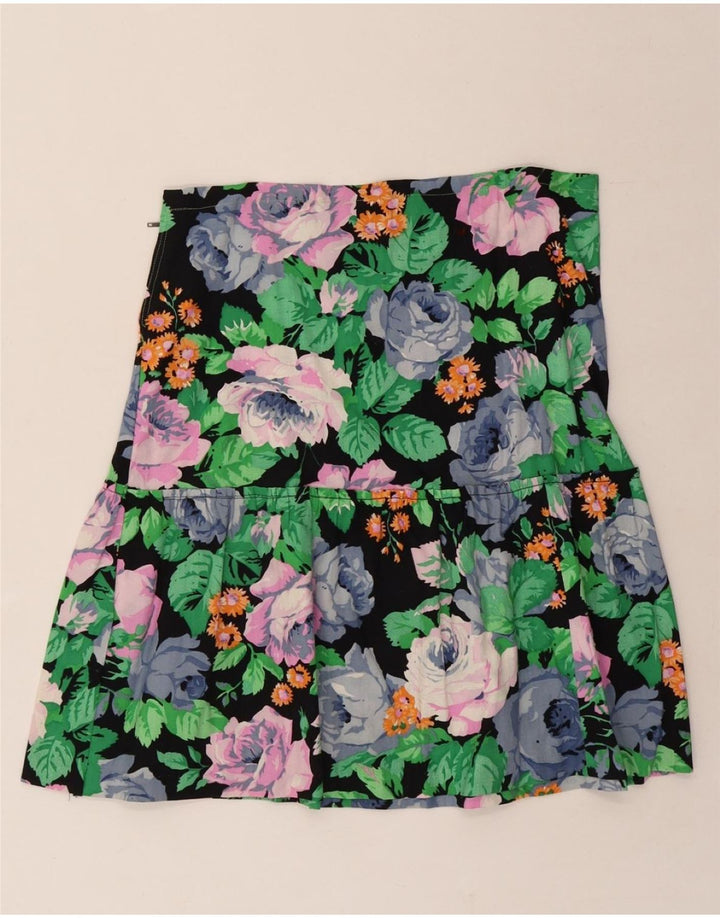 VINTAGE Womens A-Line Skirt W32 Large  Multicoloured Floral Vintage Vintage and Second-Hand Vintage from Messina Hembry 