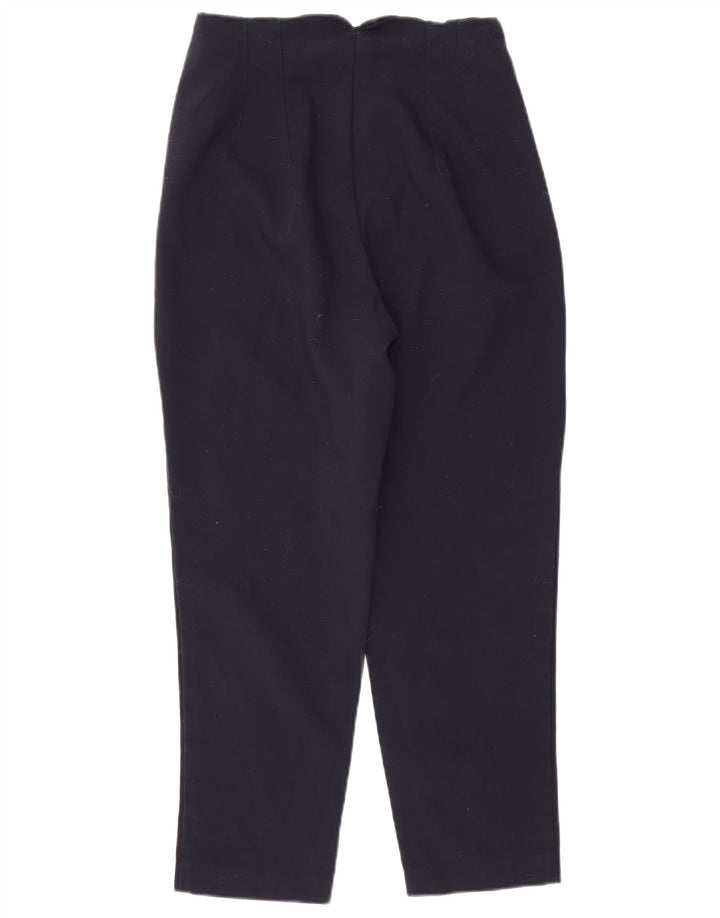 Zara Damen Tapered Short Hose Medium W28 L25 Marineblau Polyester