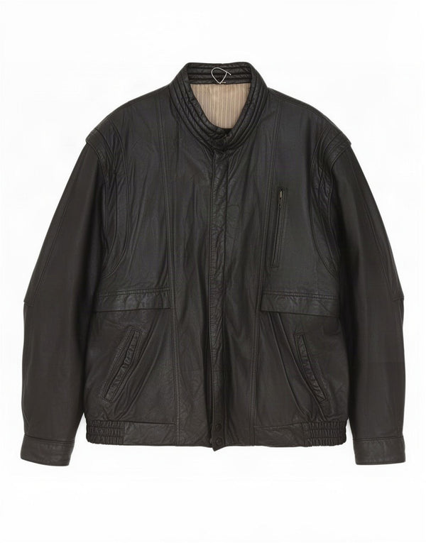 Vintage Herren Lederjacke UK 40 Large Schwarz